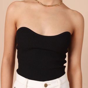 Petal and pup strapless knit top